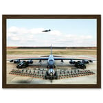 Military Air Plane Strategic Bomber Jet B52 Stratofortress Ammo Loadout Artwork Framed Wall Art Print A4