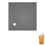 Receveur de douche à carreler 150 x 150 WEDI Fundo Primo carré écoulement excentré + colle 320