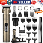 HATTEKER Professional Hair Clipper Cordless Mens Trimmer Beard Rechargeable 8in1