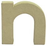 Décopatch AC826C - Un support en papier brun mâché 1,5x8,5x8,5 cm, Lettre minuscule n