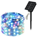 (22M 200LEDsRGB valonauha) Camping Solar String Lights Outdoor 200 Led Crystal Globe Lights Vedenpitävä Solar Fairy Light puutarhan joulujuhlien sisustukseen