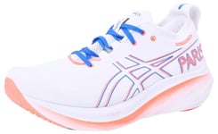 Asics Women's Gel-Nimbus 26 Sneaker, White Sunrise Red, 10 UK