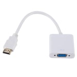 Couleur blanche - convertisseur de câble HDMI à VGA, adaptateur numérique analogique HD 1080P pour PC, tablette