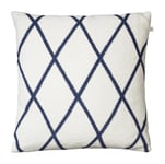 Ikat Orissa Linen Cushion Cover 50x50 - Off White/Blue