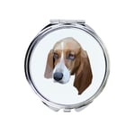 Basset Hound - peili kuva ja geometrinen merkki Art-Dog-merkiltä