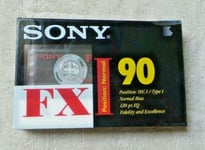 CASSETTE AUDIO K7 TAPE/ 1 CASSETTE VIERGE SONY FX I 90 MINUTES TYPE I IEC I NEUF