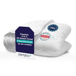 ZenPur Premium comforter 240x220 4 seasons, All-season comforter Quilt 240x220 - Warm in winter & cool in summer, 2 combinable comforters Duvet 220x240