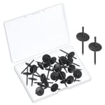 Picture Hangers, 25pcs 20lbs - Iron Picture Hanging Kit, Nail Hooks (Black)