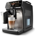 Philips 5400-serien automatisk espressomaskin, LatteGo mjölksystem, pekskärm, svart (EP5447/90)