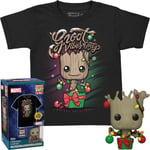 Figurine Funko Pop - Marvel Comics - Groot Noël Pocket - T-Shirt