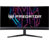 ACER Predator X34 Vbmiiphuzx Wide Quad HD 34" Curved OLED Gaming Monitor - Black, Black