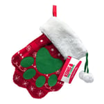 Kong Holiday Stocking Paw Mysiga Julstrumpa Multifärgad 27cm