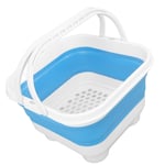 Folding Baby Bath Toy Basket Breathable Draining Holes Foldable Bath Toy