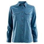 Aclima Womens LeisureWool Reborn Shirt (Blå (BLUE MELANGE) X-small)