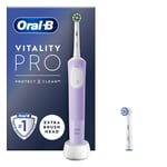 Oral B Unisex Oral-B Vitality Pro Electric Rechargeable Toothbrush with 2 Brush Heads, Lilac - Green - One Size