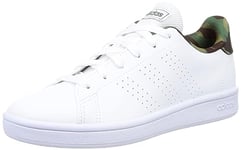 adidas Men's Advantage Base Court Lifestyle Sneaker, FTWR White/FTWR White/core Black, 5.5 UK