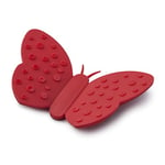 Zeal Silicone Butterfly Design Grab Protects Fingers from Hot Plates and Lids. Magnetic, Store on Fridge-Red, Mini, J168