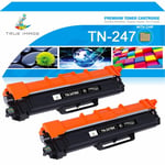 2x Black Toner Compatible for Brother TN247 MFC-L3710CW DCP-L3550CDW HL-L3210CW