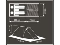 Enero Trip 2 Personer Tält 275X150x105cm