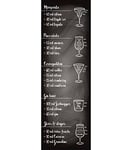 PLAGE 162277 Adhesive for Fridge Size XL Cocktails , Black (180 x 60 cm)