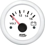 Kus Voltmätare Analog Vit, 12v, Ø:52mm