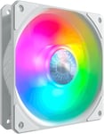 SickleFlow 120 RGB White Edition - Ventilateur de Boîtier PC 1 Refroidissement 120 mm, Compatible Carte Mère RGB Adressable, Pales Translucides, 62 CFM, 2,5 mmH2O, 8 à 27 dBA - ARGB