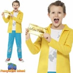 Roald Dahl Charlie Bucket Costumeyellow Childs Kid Boys Fancy Dress Costume