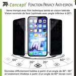 TM-Concept® Verre trempé teinté - Apple iPhone 12 - 0,30mm Radian 2,5D - Privacy