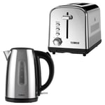 Tower Infinity Kettle & 2 Slice Toaster Polished Brushed Stainless Steel Set