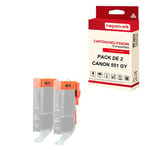 NOPAN-INK - x2 Cartouche compatible pour CANON 551G XL 551GXL Gris ()