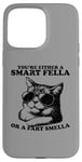 Coque pour iPhone 15 Pro Max Lunettes de soleil rétro Smart Fella Cat Graphic