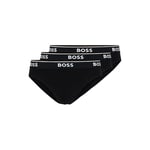BOSS Men's 3-Pack Classic Regular Fit Stretch Briefs, Black, M (Pack of 3)