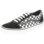 Vans Mixte enfant Ward Suede/Canvas Basket, Checker Black True White, 36 EU