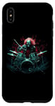 iPhone XS Max Skeleton Drummer Guy Rock And Roll Band Rock On Drum Kit Case