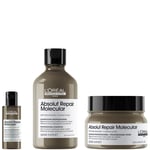 L'Oréal Professionnel Absolut Repair Molecular Shampoo Rinse off Hair Mask and Mini Rinse off Hair Serum