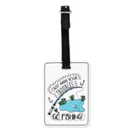 Cast Away Your Troubles Go Fishing Visual Luggage Tag Suitcase Bag - Funny