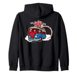 Stranger Things Code Red Road Trip Demogorgon Art Zip Hoodie