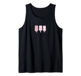 Three Adorable Pink Cats with Sugar Sprinkles Tank Top