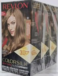 3 X Revlon Colorsilk all-in-one Buttercream Hair Colour 80 Med Natural Blonde