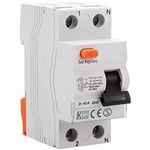 BeMatik JW031-VCES Interrupteur différentiel 2P 40A 10kA (JW031), Neutre