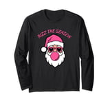 Christmas Santa Pink Rizz The Season Pink Gum Long Sleeve T-Shirt