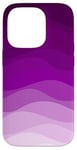 Coque pour iPhone 14 Pro Simple dégradé violet ondulé