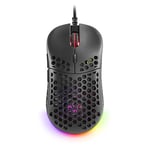 MARSGAMING Mars Gaming MM55 Noir, Souris Gaming RGB Chroma, Ultra-légère 55 g, 12800 DPI, Switches Mécaniques HUANO