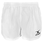 Gilbert - Short Rugby Kiwi Avec Poches Gilbert, Blanc - Blanc, XS