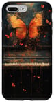 Coque pour iPhone 7 Plus/8 Plus Musique Piano Papillon Design Amateur De Piano Musicien