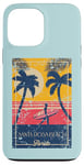 Coque pour iPhone 13 Pro Max Santa Rosa Beach Florida Retro Surfer Beach Art vieilli