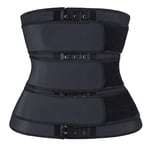 YJFFBH Femmes Taille Formateur Néoprène Sauna Sueur Corps Shaper Control Ceinture Désossé Corset Ceinture Sport Lombaire Shaper Entraînement (Buckle Black,S)