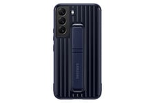 Samsung Coque de Protection avec Support pour Galaxy S22, Coque de téléphone Haute Protection, 2 béquilles Amovibles, 2 Angles de Vue, Version américaine, Bleu Marine (EF-RS901CNEGUS)