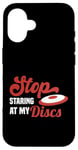 Coque pour iPhone 16 Ultimate Frisbee Stop Staring Disques