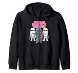 Star Wars Darth Vader & Stormtroopers Cartoon Saber Up Zip Hoodie